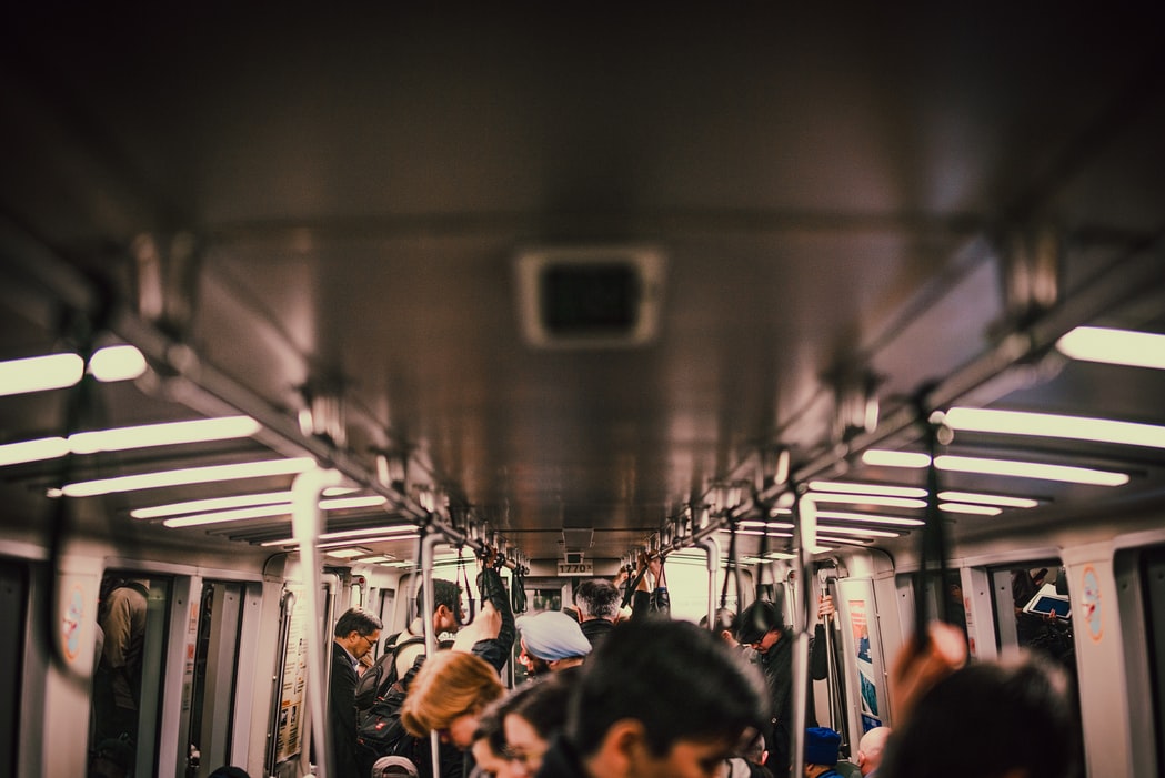 A BART train