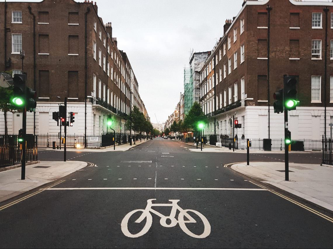 photo of a street where every lane is a bike lane